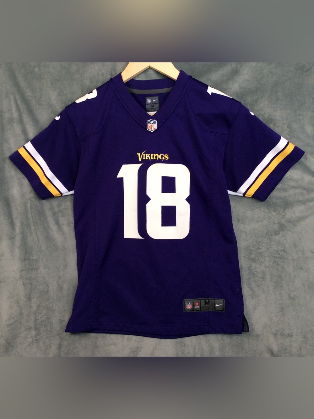 NFL Minnesota Vikings Purple #18 Justin Jefferson Jersey Youth size medium 10-12